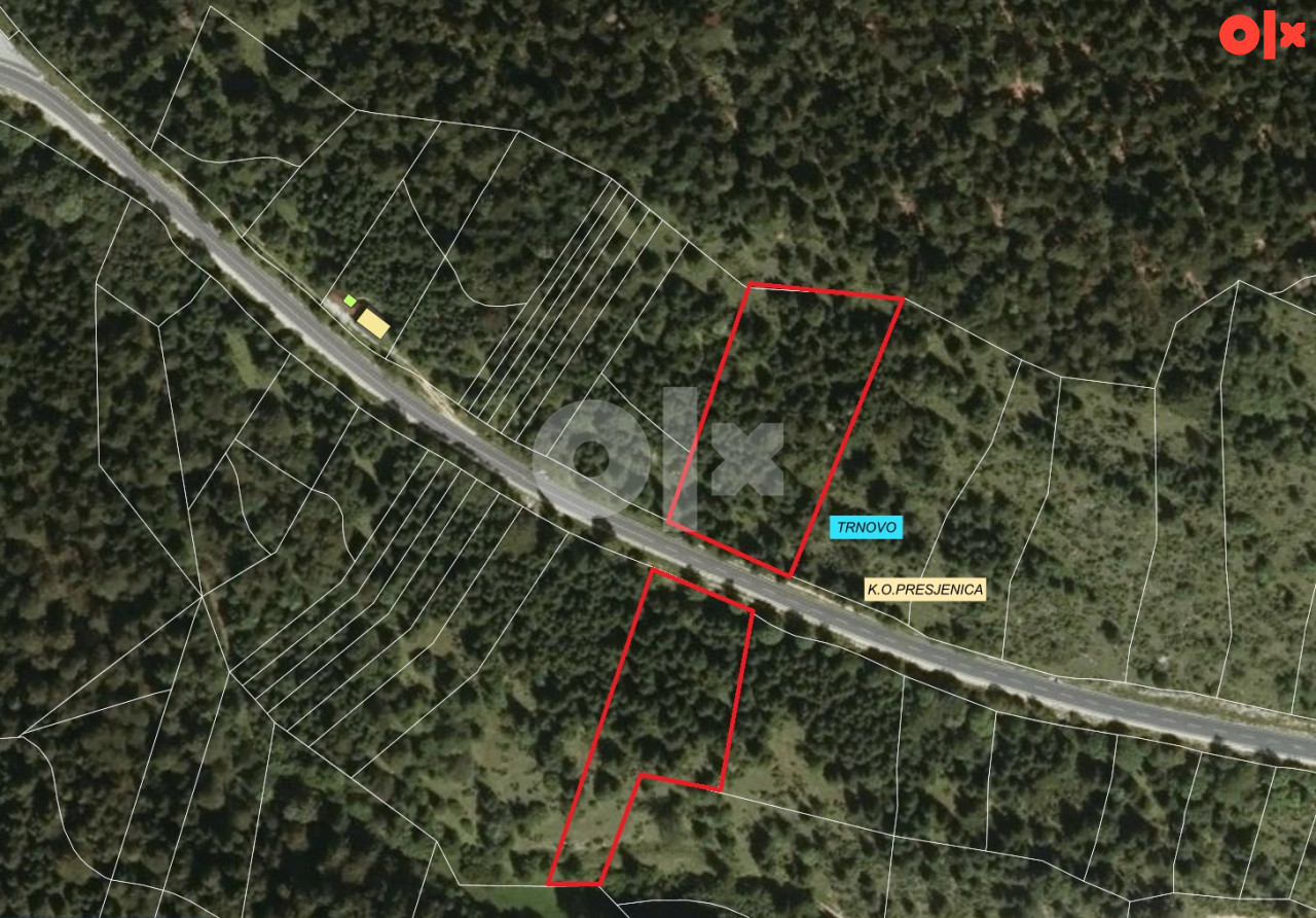 Zemljište Bjelašnica uz cestu R442a Presjenica