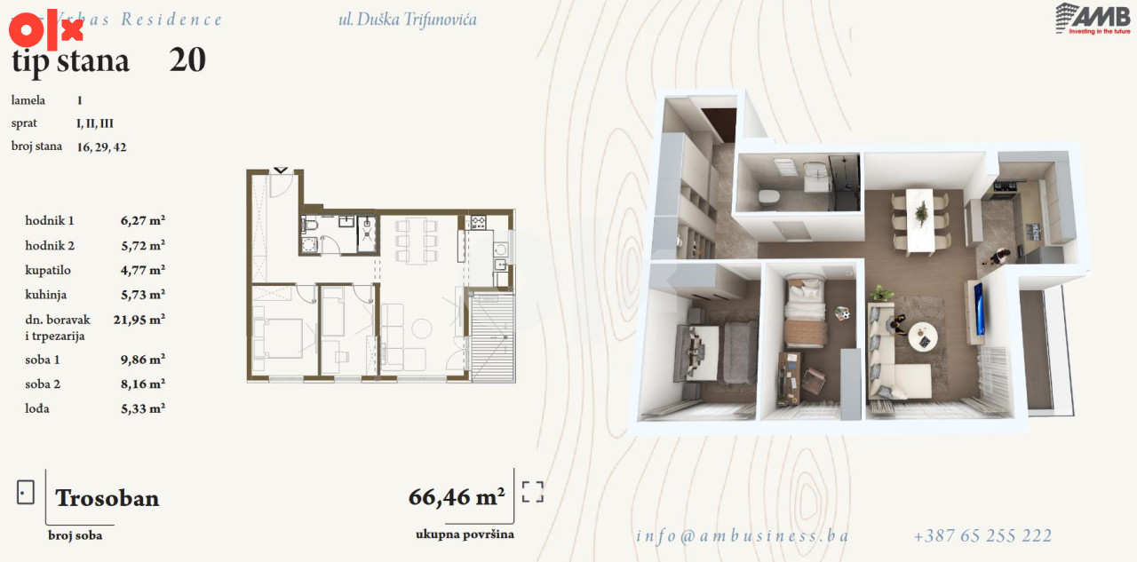 Stan Banja Luka 66.46m2