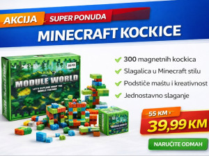 AKCIJA: Minecraft kockice 300 kom  magnetne kocke za djecu