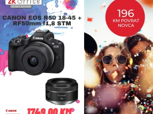 Canon EOS R50 18-45 + Canon RF 50mm f:1,8 STM