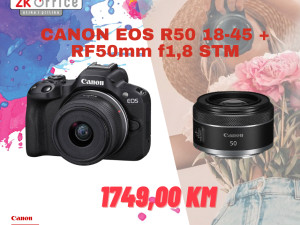 Canon EOS R50 18-45 + Canon RF 50mm f:1,8 STM