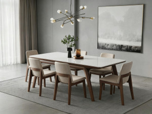 TRPEZARIJSKA STOLICA BEŽ PUNO DRVO STOLICA ZA TRPEZARIJU