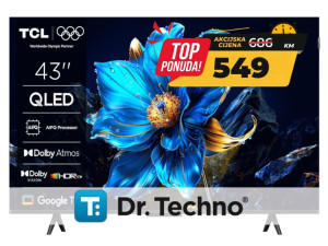 TCL Televizor 43P7K 4K QLED Google TV - 43" P7K HDR Dolby Atmos