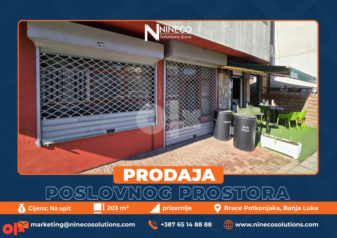 POSLOVNI PROSTOR - OBILIĆEVO - BANJA LUKA - 203 m2