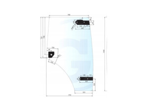 STAKLO VRATA LIJEVO CLAAS CELTIS