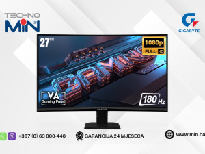 Gaming Monitor Gigabyte GS27FC 27" Curved VA Full HD, 180Hz 1ms