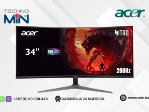 Gaming Monitor Acer Nitro ED340CURX0 34" Curved VA UWQHD, 200Hz