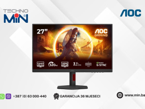 Gaming Monitor AOC Q27G4SRU 27" Fast IPS, QHD, 320Hz