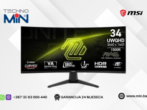 Gaming Monitor MSI MAG 346CQ 34" Curved VA, UWQHD, 180Hz