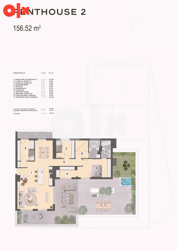 PENTHAUS 156m2 Centar kod Gradskog mosta Banja Luka 2
