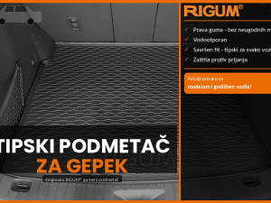 Tipski podmetač za gepek - kada za gepek RIGUM / PRAVA GUMA