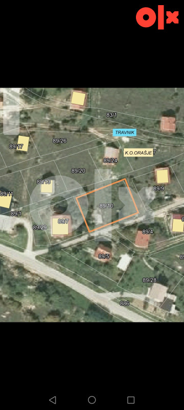 Zemljište Travnik 1000m2