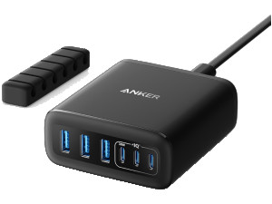 Anker Charger (112W, 6 Ports, GaN) Black