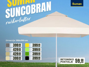 Suncobran Suman 350x350 cm