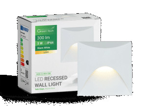 LED UGRADNA ZIDNA LAMPA 3W UGS-S-WH-3W