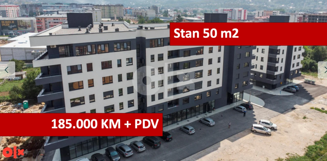 Dobrinja - luksuzan stan 50 m2 | 185.000 KM + PDV | 3. sprat