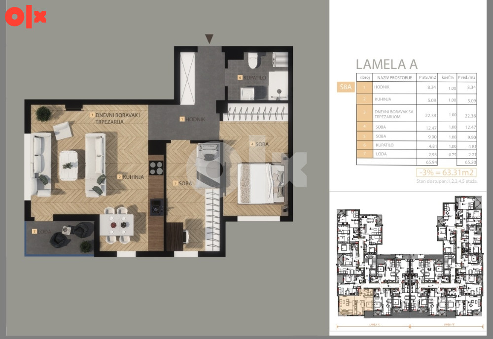 Stanovi 29 m2 - 63 m2 Laktaši 4