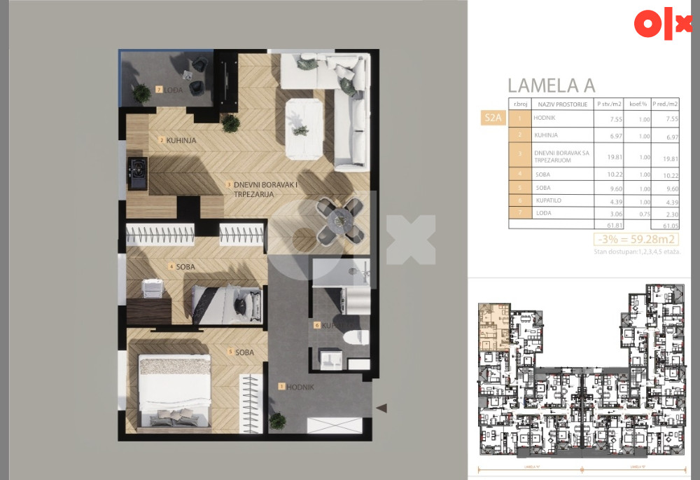 Stanovi 29 m2 - 63 m2 Laktaši 5