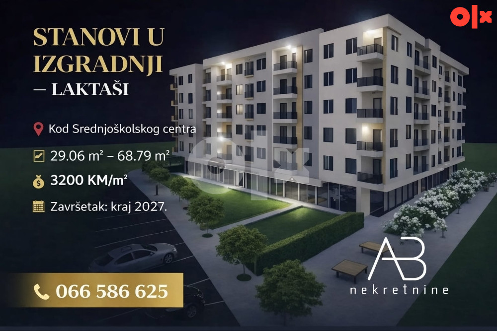 Stanovi 29 m2 - 63 m2 Laktaši