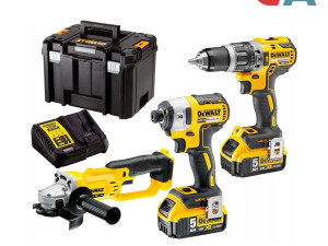 DeWALT Set Aku Bušilica, Aku Udarni Odvijač I Aku Brusilica DCK38