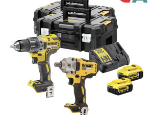 DeWALT Set Aku Bušilica i Aku Udarni Odvijač DCK2077P2T 18V 2x5Ah
