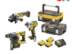DeWalt Set Aku Bušilica -Odvijač Brusilica 18V 3 x 5.0Ah u TSTAK