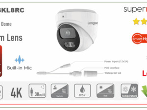Smart Hybrid Light IP POE Kamera 8MP 2.8mm
