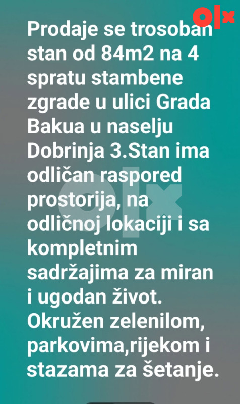Prodajem stan 84 m2 sa dobrim rasporedom i na dobroj lokaciji.
