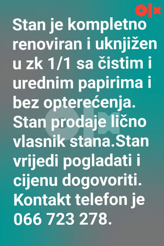 Prodajem stan 84 m2 sa dobrim rasporedom i na dobroj lokaciji. 2