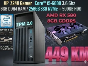 i5 6600 / RX 580 8GB / 16GB DDR 4 / 256GB SSD NVMe m.2+ HDD
