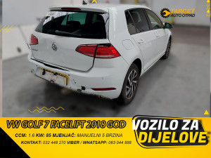 VW GOLF 7 FACELIFT (7.5) 1.6 2019 MOTOR DGTE MJENJAC DIJELOVI
