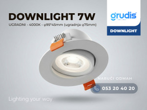 LED DOWNLIGHT 7W 4000K panel