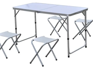 Five Aluminijski set za kampiranje, stol 120 x 60 cm + 4 stolice