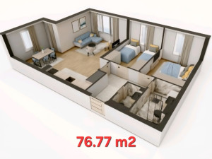 Stan Lukavica, I. Sarajevo, Dobrinja, 76,77m2, Svi spratovi