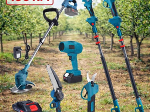 Aku set alata ,trimer makaze pila puhac i teleskop makita motorka