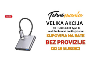XO HUB011 3in1 Type-C multifunkcional docking station