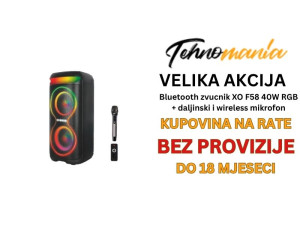 Bluetooth zvucnik XO F58 40W RGB + daljinski i wireless mikrof...