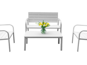 GARNITURA VRTNA  4/1 SA JASTUCIMA BIJELA