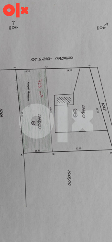 Plac na prodaju Laminici-Gradiška uz glavnu cestu. 2