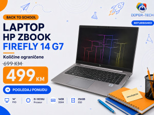 Laptop HP ZBook Firefly 14 G7; i5-10310u; 256/16GB; 14" DOPER B2S