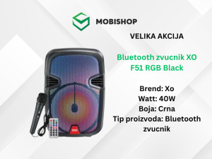 Bluetooth zvucnik XO F51 RGB Black