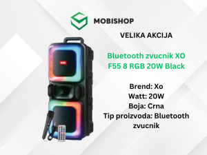 Bluetooth zvucnik XO F55 8 RGB 20W Black