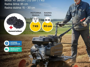 Scheppach motorni kultivator freza kopacica MTP750 7 KS