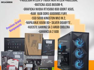 Gaming PC Ryzen 5-7600X, RTX5060, 16GB DDR5, 500GB SSD