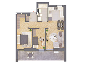 Trosoban stan Banja Luka 63m2 Borik