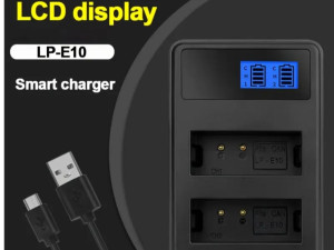 Punjac baterije LP E10 Canon punjaci za 2 baterije USB C