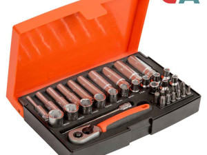 Bahco Garnitura Nasadnih Ključeva Kratki+Dugi 1/4 4-13 mm / 37 di