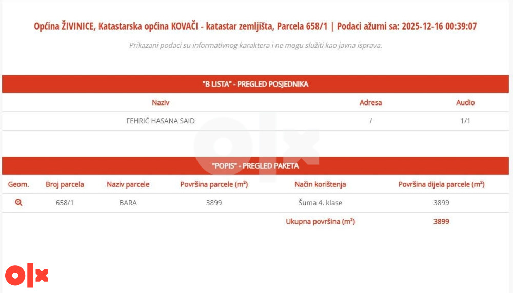 Zemljište Živinice 2