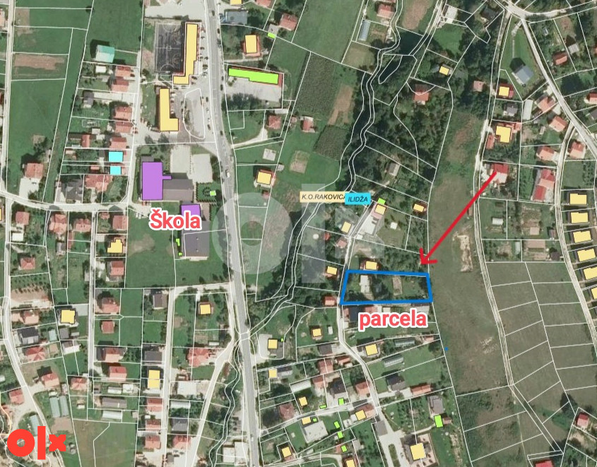 Rakovica Zemljište 1757 m2,+stara vikendica,blizu škole