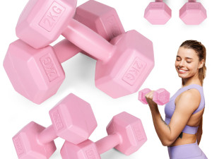 Set sesterokutnih bučica 2x2 kg, utezi za vjezbanje, fitness opte